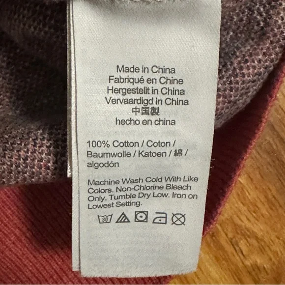 J. Crew Mens Medium Cotton Crewneck Sweater in Orange Summer Plaid - Picture 5 of 7